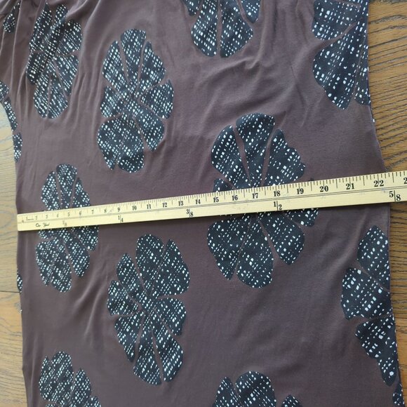 Masai Copenhagen Shift Dress Women’s Large Brown Black Floral Print Long Sleeve - Picture 14 of 16
